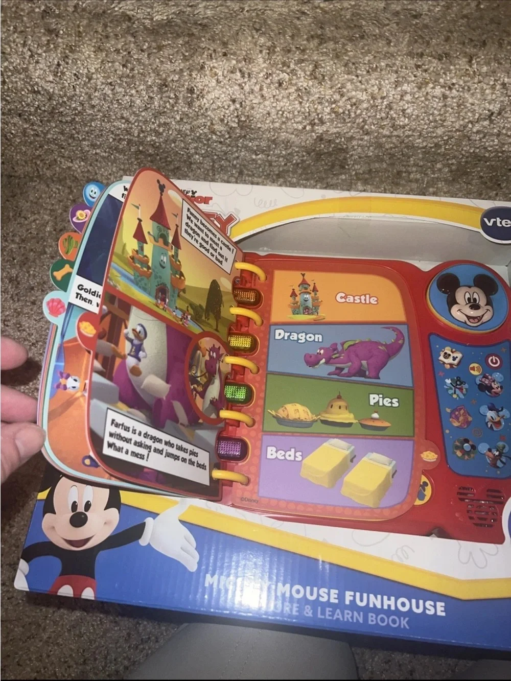 VTech Mickey Mouse Funhouse Explore & Learn Book - NIB